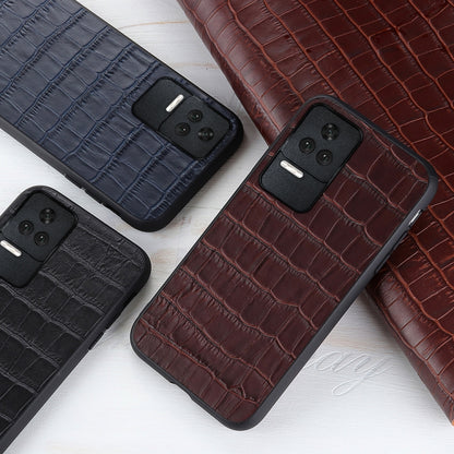 Crocodile Texture Genuine Leather Phone Case, For Xiaomi Redmi K40S 5G, For Xiaomi Redmi K50/K50 Pro Fine Hole, For OnePlus Nord CE 2 5G