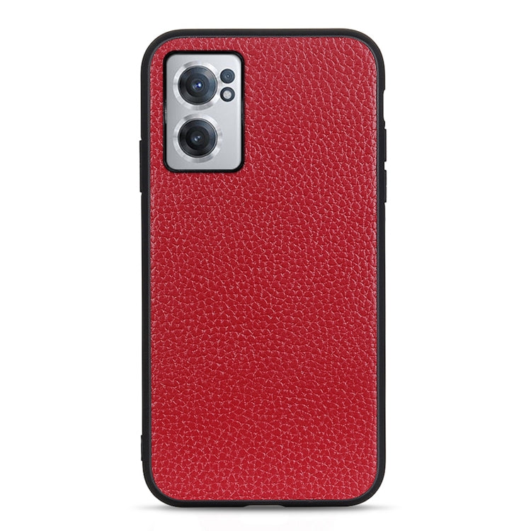 Litchi Texture Genuine Leather Phone Case