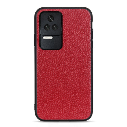Litchi Texture Genuine Leather Phone Case, For OnePlus Nord CE 2 5G, For Xiaomi Redmi K40S 5G, For Xiaomi Redmi K50/K50 Pro Fine Hole Version