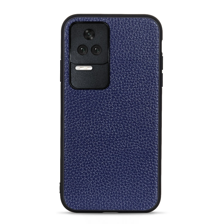 Litchi Texture Genuine Leather Phone Case, For OnePlus Nord CE 2 5G, For Xiaomi Redmi K40S 5G, For Xiaomi Redmi K50/K50 Pro Fine Hole Version