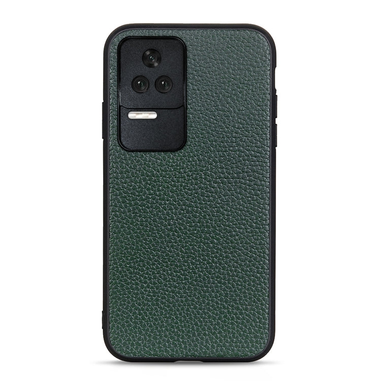 Litchi Texture Genuine Leather Phone Case, For OnePlus Nord CE 2 5G, For Xiaomi Redmi K40S 5G, For Xiaomi Redmi K50/K50 Pro Fine Hole Version
