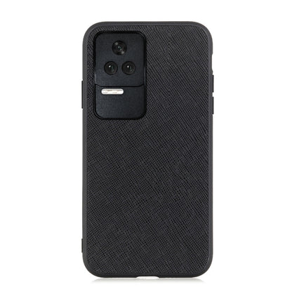 Cross Texture Genuine Leather Phone Case