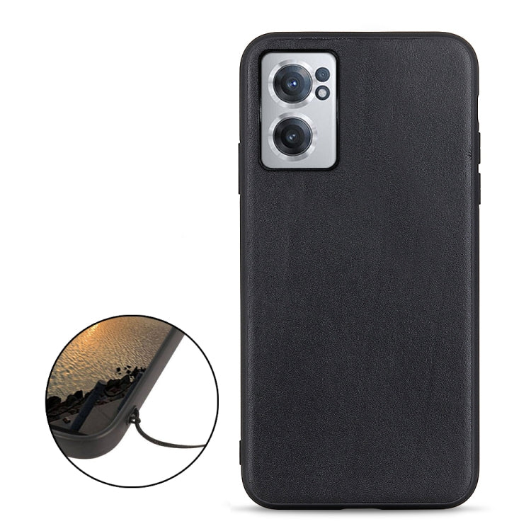 Sheep Texture Genuine Leather Shockproof Phone Case, For OnePlus Nord CE 2 5G, For Xiaomi Redmi K40S 5G, For Xiaomi Redmi K50/K50 Pro Fine Hole Version