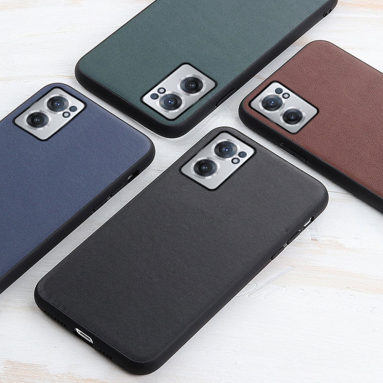 Sheep Texture Genuine Leather Shockproof Phone Case, For OnePlus Nord CE 2 5G, For Xiaomi Redmi K40S 5G, For Xiaomi Redmi K50/K50 Pro Fine Hole Version