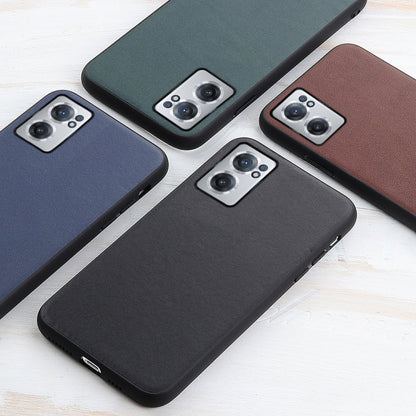 Sheep Texture Genuine Leather Shockproof Phone Case, For OnePlus Nord CE 2 5G, For Xiaomi Redmi K40S 5G, For Xiaomi Redmi K50/K50 Pro Fine Hole Version