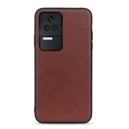 Sheep Texture Genuine Leather Shockproof Phone Case, For OnePlus Nord CE 2 5G, For Xiaomi Redmi K40S 5G, For Xiaomi Redmi K50/K50 Pro Fine Hole Version