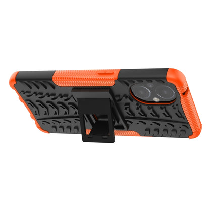 Tire Texture Shockproof TPU+PC Phone Case with Holder, For OnePlus Nord N20 5G, For Samsung Galaxy A73 5G, For Samsung Galaxy A23