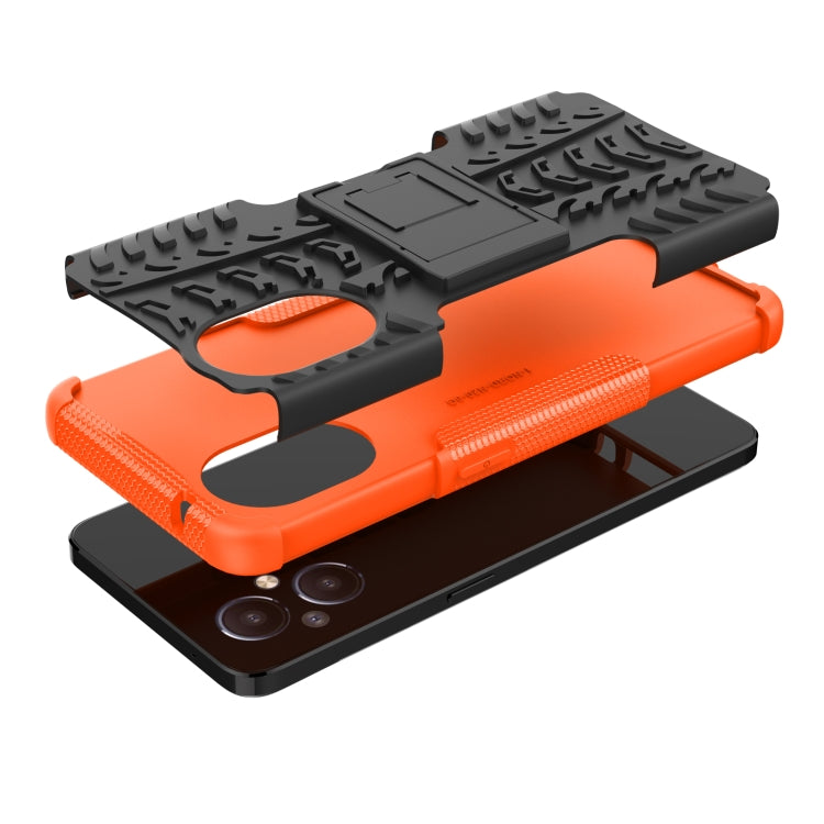 Tire Texture Shockproof TPU+PC Phone Case with Holder, For OnePlus Nord N20 5G, For Samsung Galaxy A73 5G, For Samsung Galaxy A23