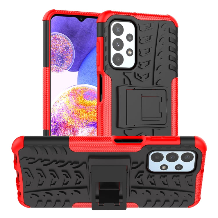 Tire Texture Shockproof TPU+PC Phone Case with Holder, For OnePlus Nord N20 5G, For Samsung Galaxy A73 5G, For Samsung Galaxy A23