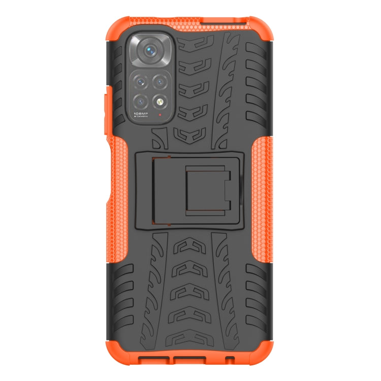Tire Texture Shockproof TPU+PC Phone Case with Holder, For Xiaomi Redmi Note 11S 4G International Version, For Xiaomi Redmi Note 11 Pro 5G International Version