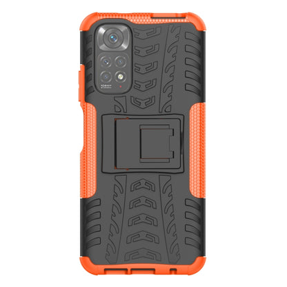 Tire Texture Shockproof TPU+PC Phone Case with Holder, For Xiaomi Redmi Note 11S 4G International Version, For Xiaomi Redmi Note 11 Pro 5G International Version