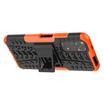 Tire Texture Shockproof TPU+PC Phone Case with Holder, For Xiaomi Redmi Note 11S 4G International Version, For Xiaomi Redmi Note 11 Pro 5G International Version