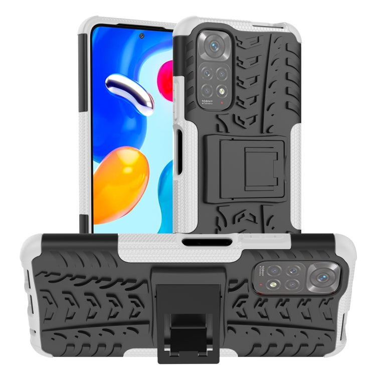 Tire Texture Shockproof TPU+PC Phone Case with Holder, For Xiaomi Redmi Note 11S 4G International Version, For Xiaomi Redmi Note 11 Pro 5G International Version