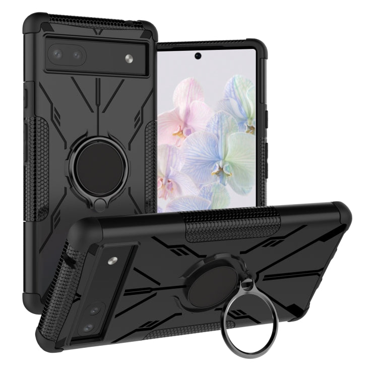 Armor Bear Shockproof PC + TPU Phone Protective Case with Ring Holder, For Nokia C30, For Google Pixel 6a, For Infinix Smart 6