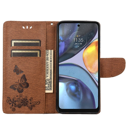 Butterfly Embossed Horizontal Flip Leather Phone Case, For Motorola Moto G22, For Nokia G21