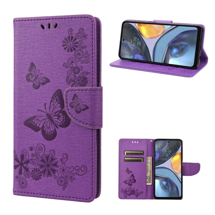 Butterfly Embossed Horizontal Flip Leather Phone Case, For Motorola Moto G22, For Nokia G21