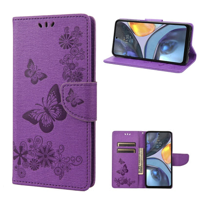 Butterfly Embossed Horizontal Flip Leather Phone Case, For Motorola Moto G22, For Nokia G21