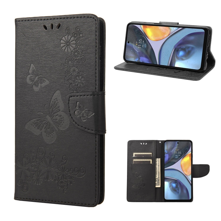 Butterfly Embossed Horizontal Flip Leather Phone Case, For Motorola Moto G22, For Nokia G21