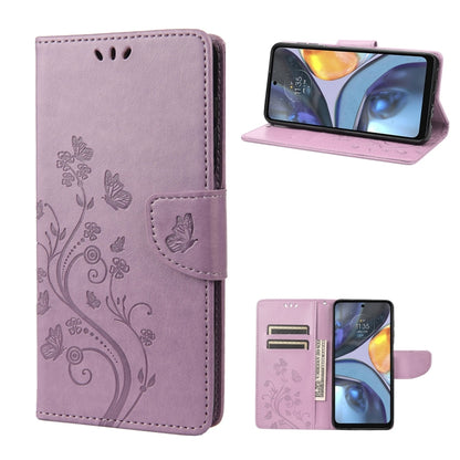 Butterfly Flower Pattern Leather Phone Case