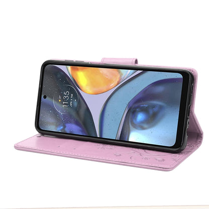 Butterfly Flower Pattern Leather Phone Case