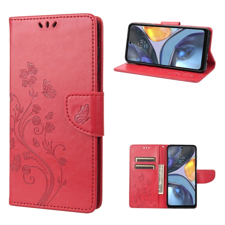 Butterfly Flower Pattern Leather Phone Case