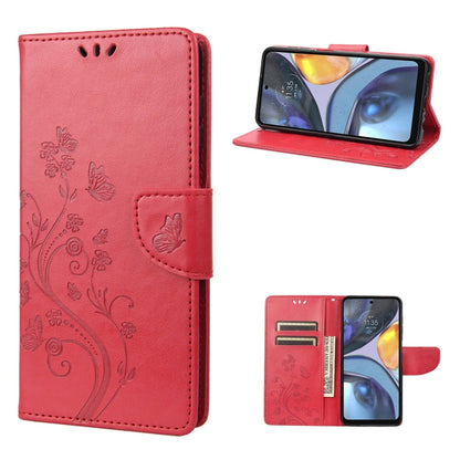 Butterfly Flower Pattern Leather Phone Case