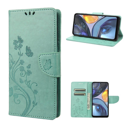 Butterfly Flower Pattern Leather Phone Case