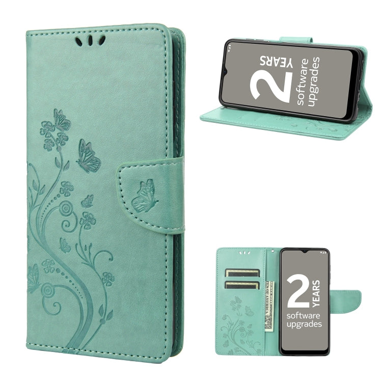 Butterfly Flower Pattern Leather Phone Case