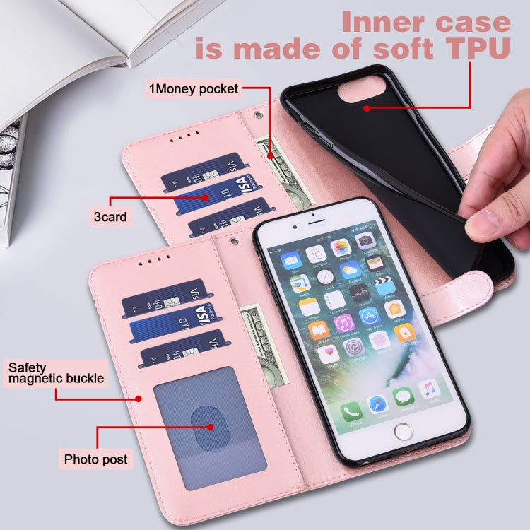 Tree & Deer Pattern Pressed Printing Horizontal Flip Leather Phone Case