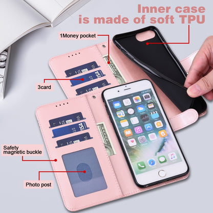 Tree & Deer Pattern Pressed Printing Horizontal Flip Leather Phone Case