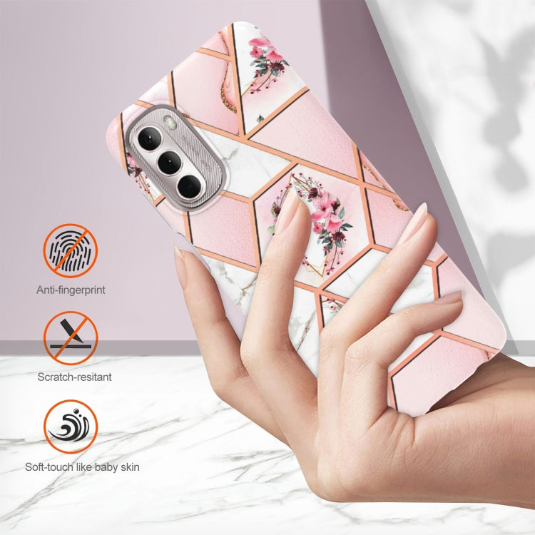 Splicing Marble Flower Pattern TPU Phone Case, For Motorola Moto G Stylus (2022), For Motorola Moto G31 / G41, For Motorola Moto G51 5G, For Motorola Moto G71 5G, For Motorola Moto G200 5G, For OnePlus Nord N20 5G