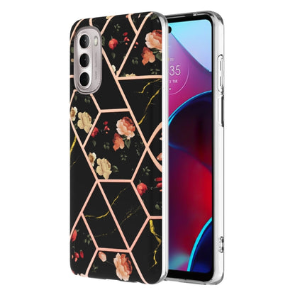 Splicing Marble Flower Pattern TPU Phone Case, For Motorola Moto G Stylus (2022), For Motorola Moto G31 / G41, For Motorola Moto G51 5G, For Motorola Moto G71 5G, For Motorola Moto G200 5G, For OnePlus Nord N20 5G