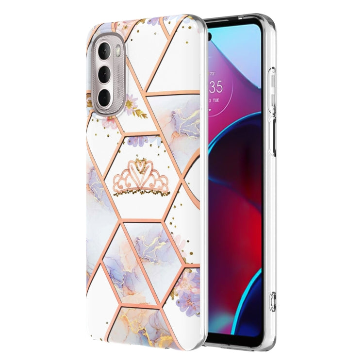 Splicing Marble Flower Pattern TPU Phone Case, For Motorola Moto G Stylus (2022), For Motorola Moto G31 / G41, For Motorola Moto G51 5G, For Motorola Moto G71 5G, For Motorola Moto G200 5G, For OnePlus Nord N20 5G