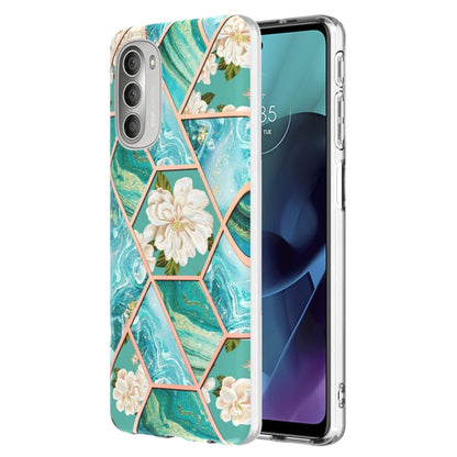 Splicing Marble Flower Pattern TPU Phone Case, For Motorola Moto G Stylus (2022), For Motorola Moto G31 / G41, For Motorola Moto G51 5G, For Motorola Moto G71 5G, For Motorola Moto G200 5G, For OnePlus Nord N20 5G