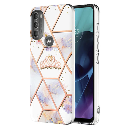 Splicing Marble Flower Pattern TPU Phone Case, For Motorola Moto G Stylus (2022), For Motorola Moto G31 / G41, For Motorola Moto G51 5G, For Motorola Moto G71 5G, For Motorola Moto G200 5G, For OnePlus Nord N20 5G