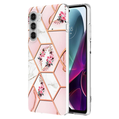 Splicing Marble Flower Pattern TPU Phone Case, For Motorola Moto G Stylus (2022), For Motorola Moto G31 / G41, For Motorola Moto G51 5G, For Motorola Moto G71 5G, For Motorola Moto G200 5G, For OnePlus Nord N20 5G