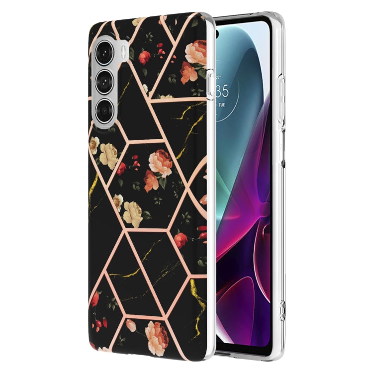 Splicing Marble Flower Pattern TPU Phone Case, For Motorola Moto G Stylus (2022), For Motorola Moto G31 / G41, For Motorola Moto G51 5G, For Motorola Moto G71 5G, For Motorola Moto G200 5G, For OnePlus Nord N20 5G