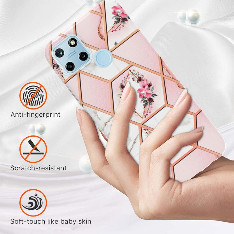 Splicing Marble Flower Pattern TPU Phone Case, For OPPO Realme C21Y, For Xiaomi Redmi Note 11 Pro 5G / 4G, For Xiaomi Redmi Note 11S/ Note 11 4G, For Samsung Galaxy A73 5G