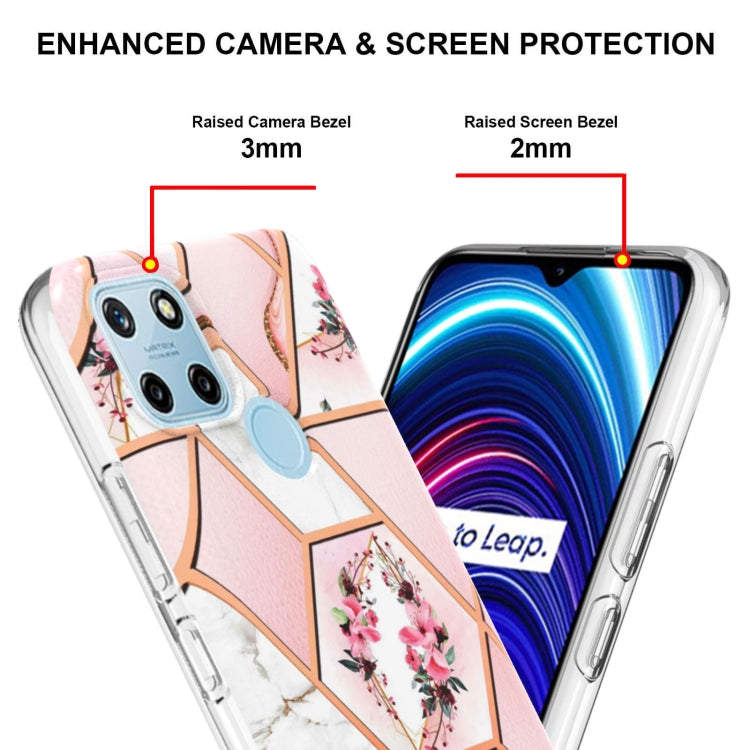 Splicing Marble Flower Pattern TPU Phone Case, For OPPO Realme C21Y, For Xiaomi Redmi Note 11 Pro 5G / 4G, For Xiaomi Redmi Note 11S/ Note 11 4G, For Samsung Galaxy A73 5G