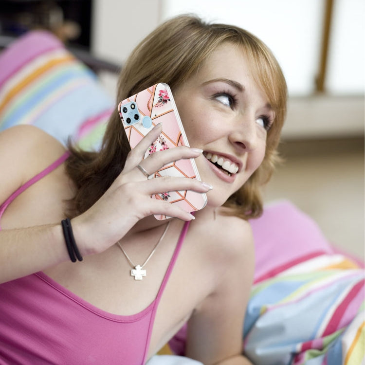 Splicing Marble Flower Pattern TPU Phone Case, For OPPO Realme C21Y, For Xiaomi Redmi Note 11 Pro 5G / 4G, For Xiaomi Redmi Note 11S/ Note 11 4G, For Samsung Galaxy A73 5G