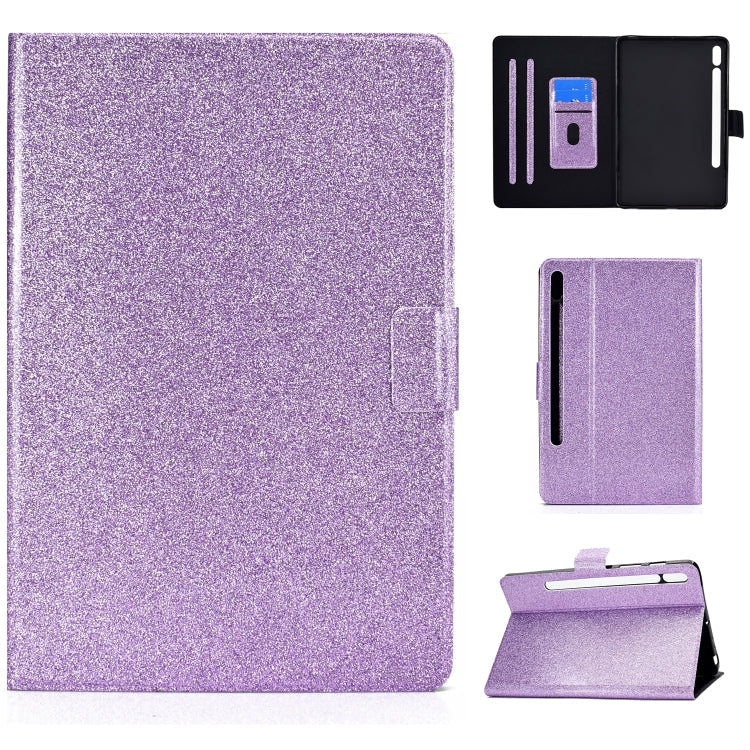 Varnish Glitter Powder Smart Leather Tablet Case