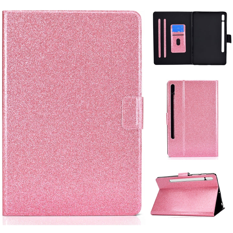 Varnish Glitter Powder Smart Leather Tablet Case