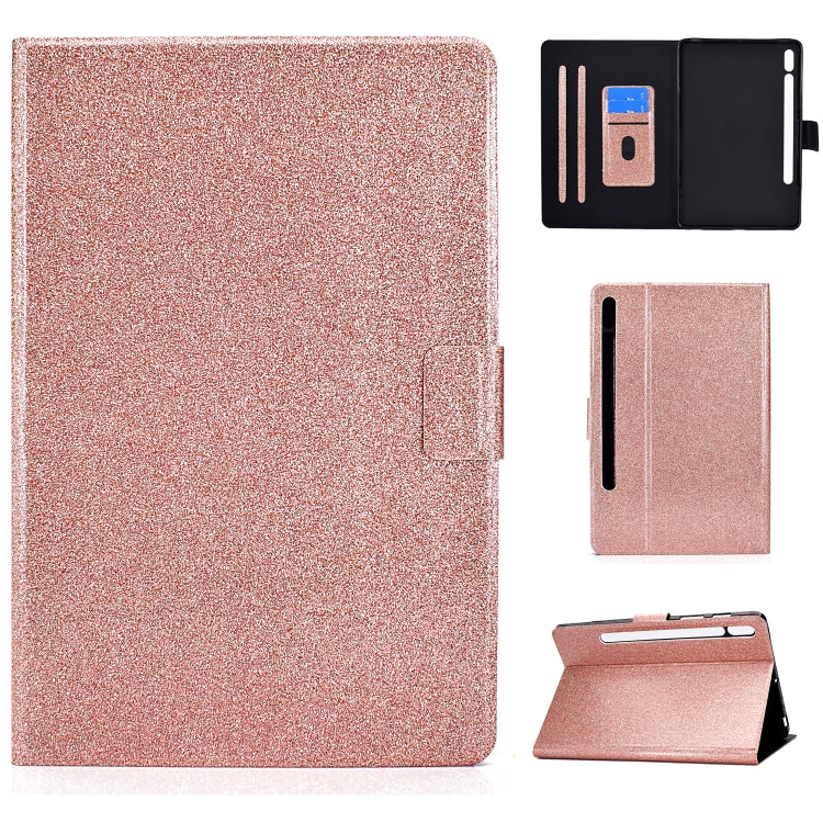 Varnish Glitter Powder Smart Leather Tablet Case