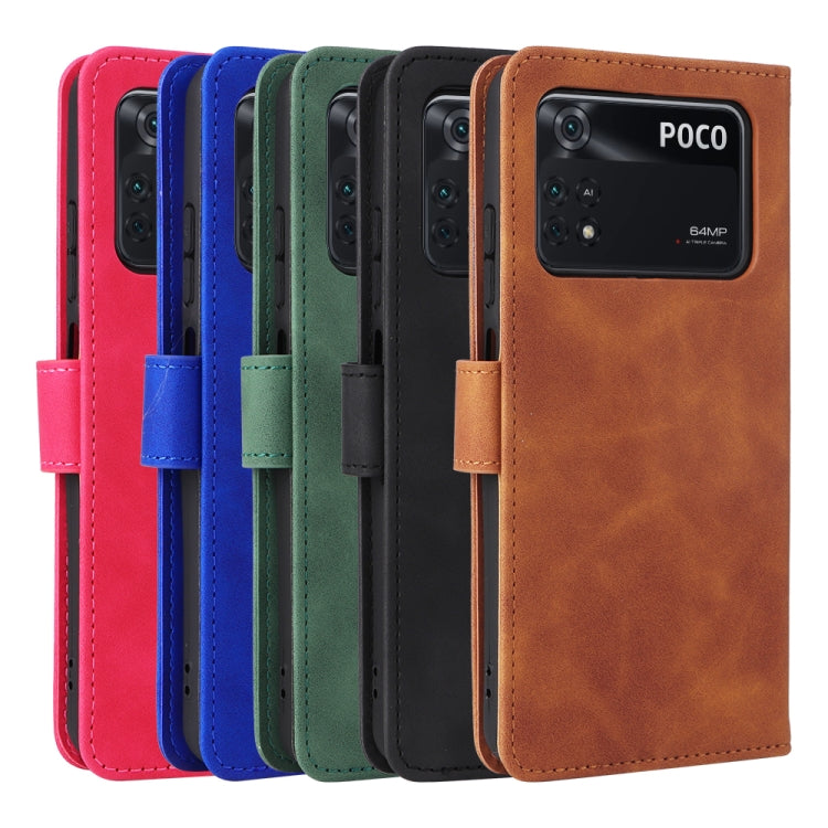 Skin Feel Magnetic Flip Leather Phone Case, For Xiaomi Poco M4 Pro 4G, For OnePlus Nord CE 2 5G