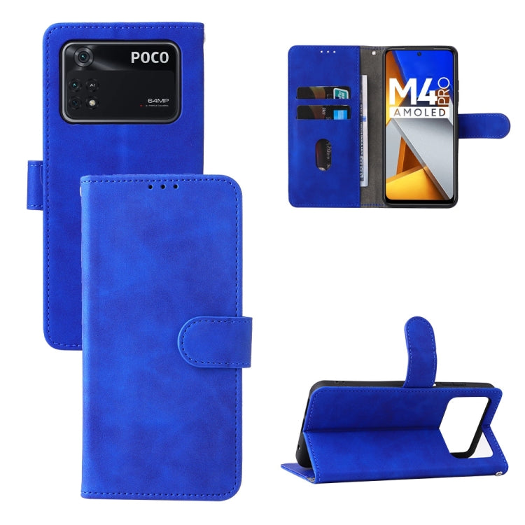 Skin Feel Magnetic Flip Leather Phone Case, For Xiaomi Poco M4 Pro 4G, For OnePlus Nord CE 2 5G