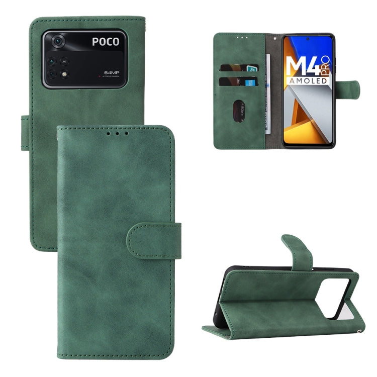Skin Feel Magnetic Flip Leather Phone Case, For Xiaomi Poco M4 Pro 4G, For OnePlus Nord CE 2 5G