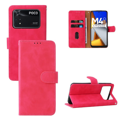 Skin Feel Magnetic Flip Leather Phone Case, For Xiaomi Poco M4 Pro 4G, For OnePlus Nord CE 2 5G