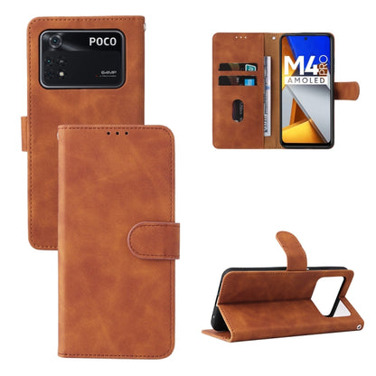 Skin Feel Magnetic Flip Leather Phone Case, For Xiaomi Poco M4 Pro 4G, For OnePlus Nord CE 2 5G