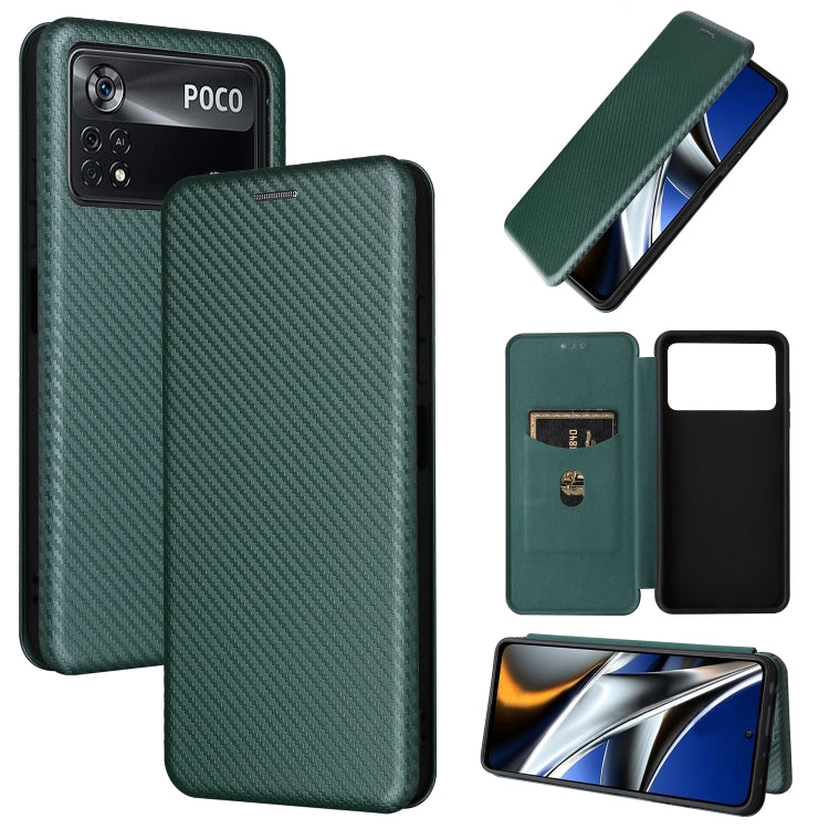 Carbon Fiber Texture Magnetic Horizontal Flip Leather Phone Case, For Samsung Galaxy S22 Ultra 5G, For OnePlus Nord CE 2 5G, For Xiaomi Poco X4 Pro 5G, For Motorola Moto G22