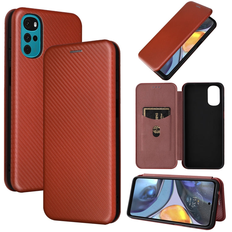 Carbon Fiber Texture Magnetic Horizontal Flip Leather Phone Case, For Samsung Galaxy S22 Ultra 5G, For OnePlus Nord CE 2 5G, For Xiaomi Poco X4 Pro 5G, For Motorola Moto G22